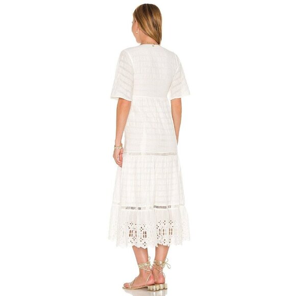 PQ Swim Juniper Eyelet Midi Dress Water Lily White Womens Size XS/S - Picture 4 of 11